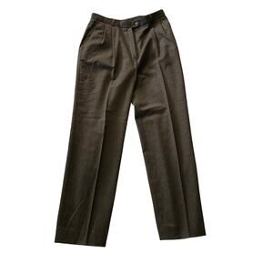 Le Painty Womens Vintage Wool Pleated Trousers Sz 30x29